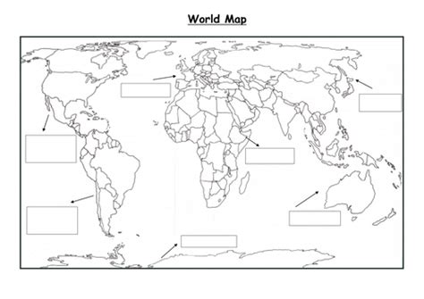 World Map Worksheet Ks2 - Tourist Map Of English