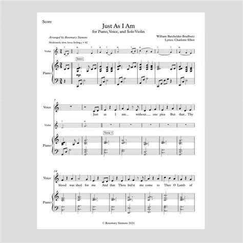 Just As I Am - Digital Sheet Music