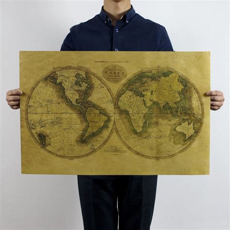 Old World Map Poster 28X18 | Old world maps, Poster vintage retro