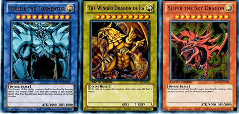 YuGiOh Egyptian Gods Set Ultra Rare Version YGLD