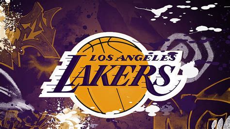 1920x1080px, 1080P Descarga gratis | logotipo de los angeles lakers en de pintura púrpura lakers ...