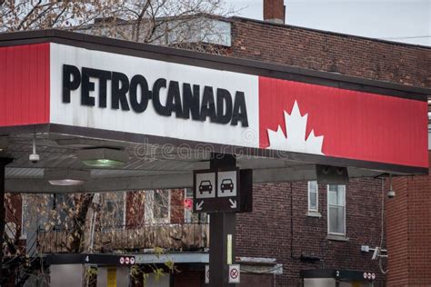 Petro-Canada Logo in Front of One of Their Gas Stations in Canada. Editorial Stock Image - Image ...