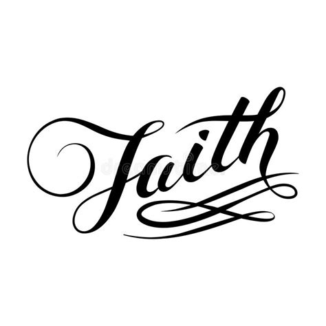 Faith Calligraphy. Hand Written Vector Lettering. Christian Quote for ...