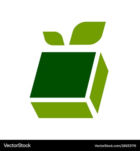 Eco friendly green packaging icon logo design Vector Image