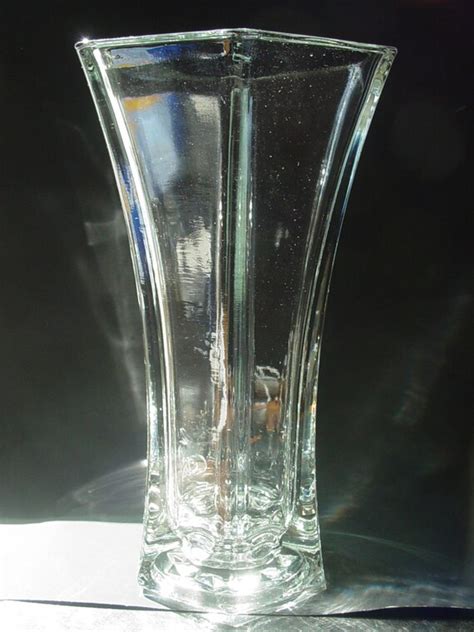 Lead Crystal Vase Vintage Crystal Vase 9 inch Lead Crystal