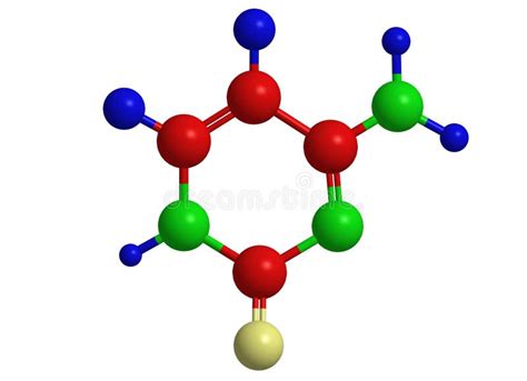 Cytosine Molecular Structure Isolated on Grey Background Stock ...