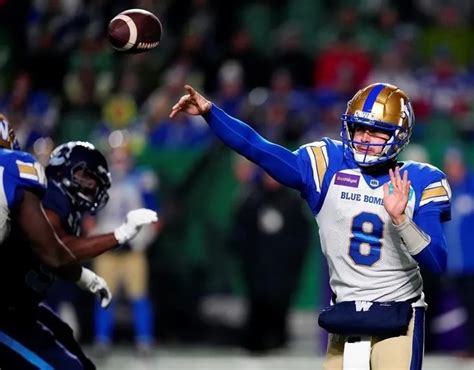 Star Quarterback Collaros Happy to See Familiar Faces Back with Bombers | ChrisD.ca