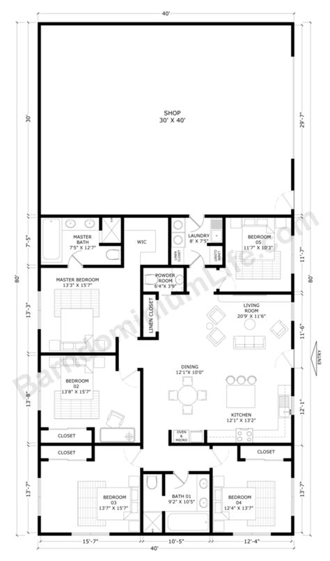 40x80 Barndominium Floor Plans with Shop – What to Consider