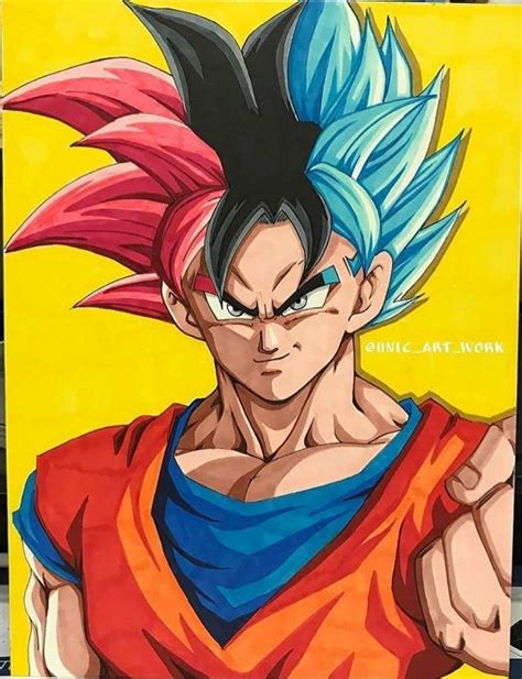 a drawing of gohan from dragon ball super broly is shown in front of a yellow background