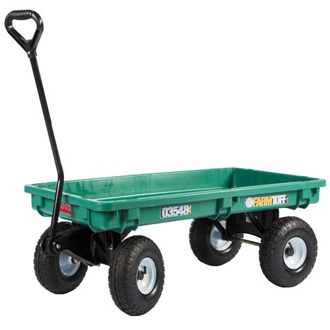 Millside Poly-Deck Garden Wagon with Flat Free Tires, Green - Lawn ...