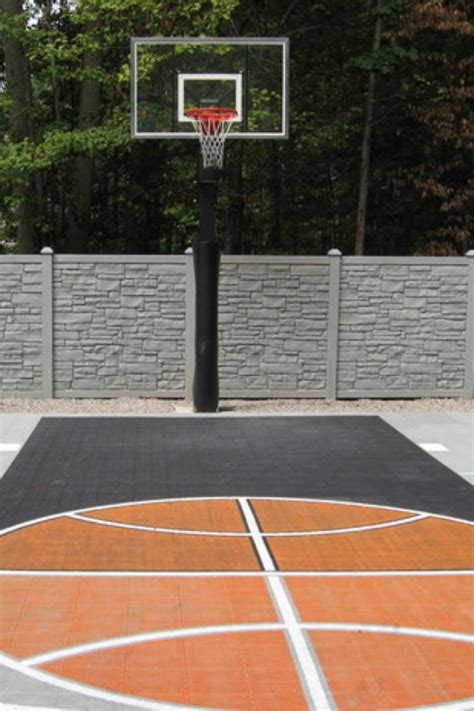 Basketball Court Paint Backyard Court | Basketball court backyard, Backyard basketball, Backyard ...