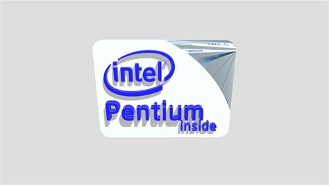 Intel Pentium Inside Logo - Download Free 3D model by ...