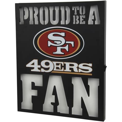 San Francisco 49ers 12" x 15" LED Metal Wall Decor - NFLShop.com