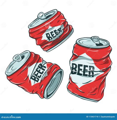 Beer Cans on White stock vector. Illustration of beverage - 113421718