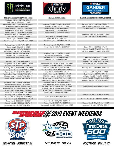 2022 Nascar Xfinity Series Schedule Printable - Printable Schedule