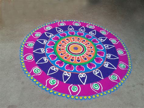 Easy Flower Rangoli Designs For Competition | Best Flower Site