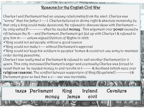 English Civil War Causes | Teaching Resources