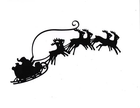 Santa And Reindeer Silhouette at GetDrawings | Free download