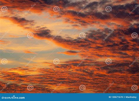 Afterglow Sky Background with Clouds Stock Photo - Image of multicoloured, dusk: 130671670