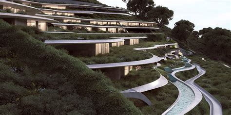 314 architecture studio embeds resort with staggered organic terraces ...