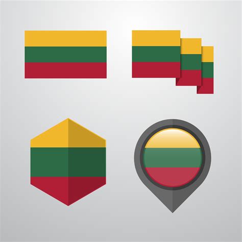 Lithuania flag design set vector 14321222 Vector Art at Vecteezy