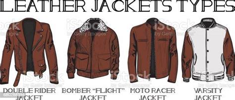 Leather Jackets Types Set Stock Illustration - Download Image Now ...