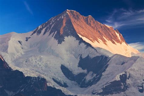 Mount Annapurna II At Dawn, Nepal Stock Image - Image of mounts, summit ...