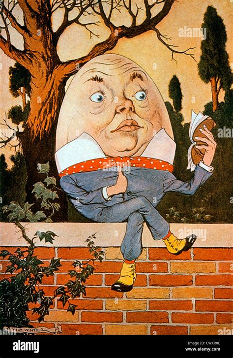 Humpty Dumpty Sitting on a Wall, Illustration by Milo Winter, 1916 ...