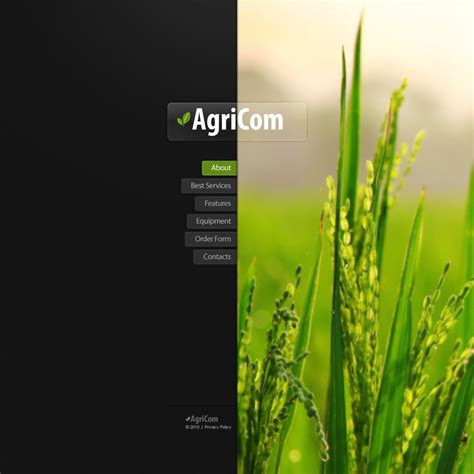 Agriculture Website Template #31265