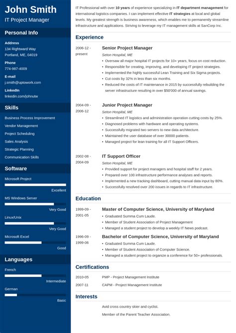 Cv Format : Free Cv Template Curriculum Vitae Template And Cv Example : A cv or curriculum vitae ...