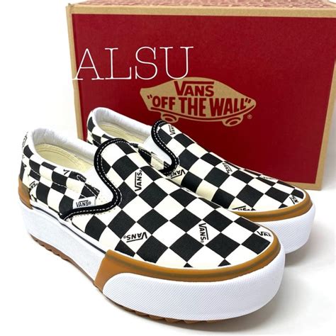 Vans | Shoes | Vans Classic Slip On Platform Checkerboard Womens | Poshmark