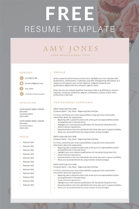 Free Downloadable Modern Resume Templates | Images and Photos finder