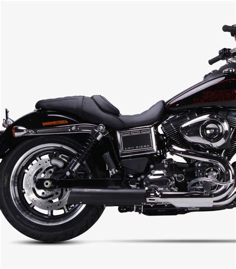 Ironhead HC1-2B exhaust for Harley Davidson Dyna Low Rider 2014-16 color Black