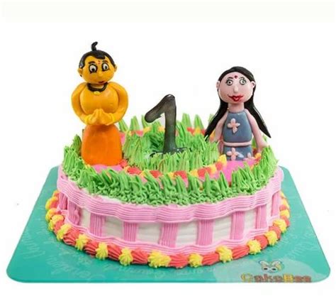 Chota Bheem And Chutki Fondant Cake at Rs 1800/gram | Handcrafted Bees Cakes in Chennai | ID ...