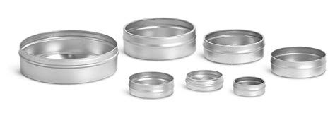 SKS Bottle & Packaging - 2 oz Flat Metal Tins w/ Rolled Edge Covers