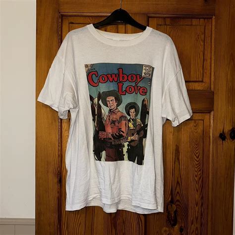 Fruit of the Loom slogan T-shirt ‘Cowboy Lovers’... - Depop