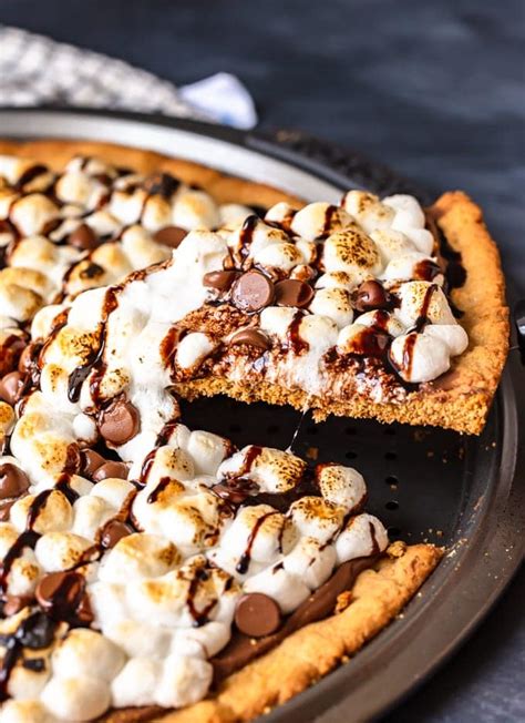 🏅 Receta de pizza de postre S'mores (Pizza S'mores fácil)