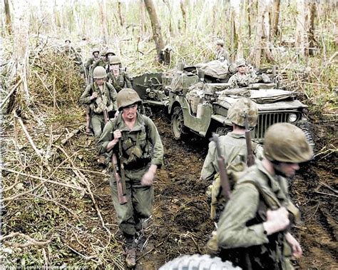 US troops in Pacific War revealed in re-colorized photos | Daily Mail ...