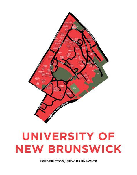 University of New Brunswick - Fredericton Campus Map Print – Jelly Brothers