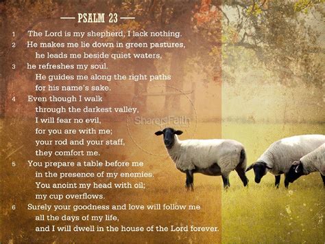 The Lord Is My Shepherd Sermon PowerPoint Template | Psalms, Lord is my ...