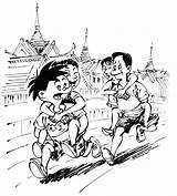 《故事會》「作品賞析」阿P當領隊  每日頭條 sketch template