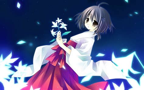 HD wallpaper: Anime, Shrine Maiden | Wallpaper Flare