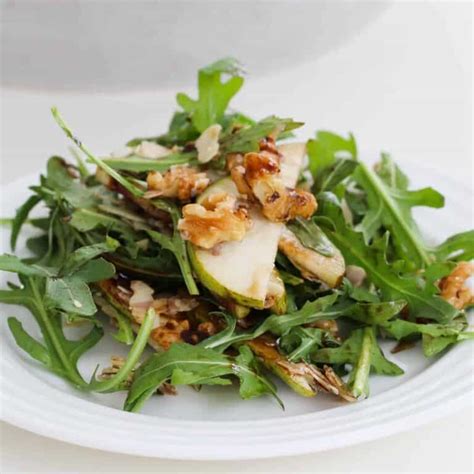 Walnut, Parmesan, Pear and Rocket Salad - Bake Play Smile