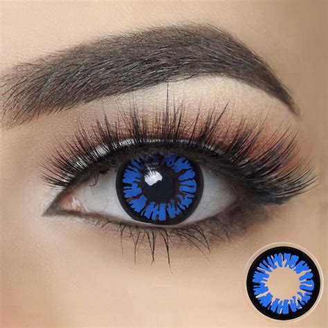 Glamor Blue Halloween Contacts – FreshGo