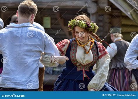 Latvian Culture Tradition. Midsummer in Latvia. Editorial Photo - Image ...