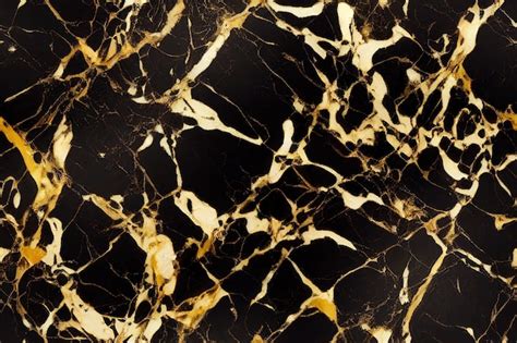 Premium Photo | Black and Gold Marble Texture seamless pattern