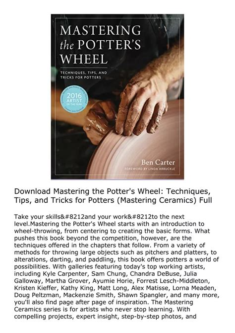 PPT - PDF Mastering the Potter's Wheel: Techniques, Tips, and Tricks ...