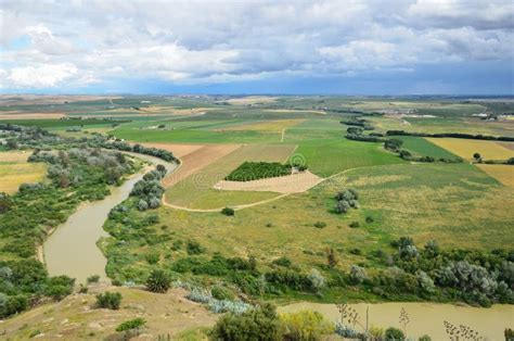 Fertile Valley Of The Spanish River Guadalquivir Stock Photography ...