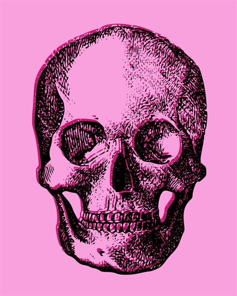 Pink Skull Aesthetic Printables Pink Aesthetic Home Decor - Etsy