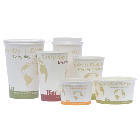 32 oz Compostable Multicolor PLA Food Container - 4 1/2"Dia. x 6"H